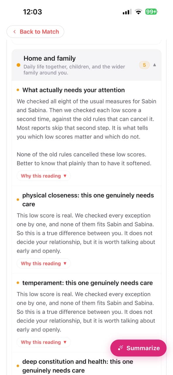 Compatibility: Detailed relationship reading